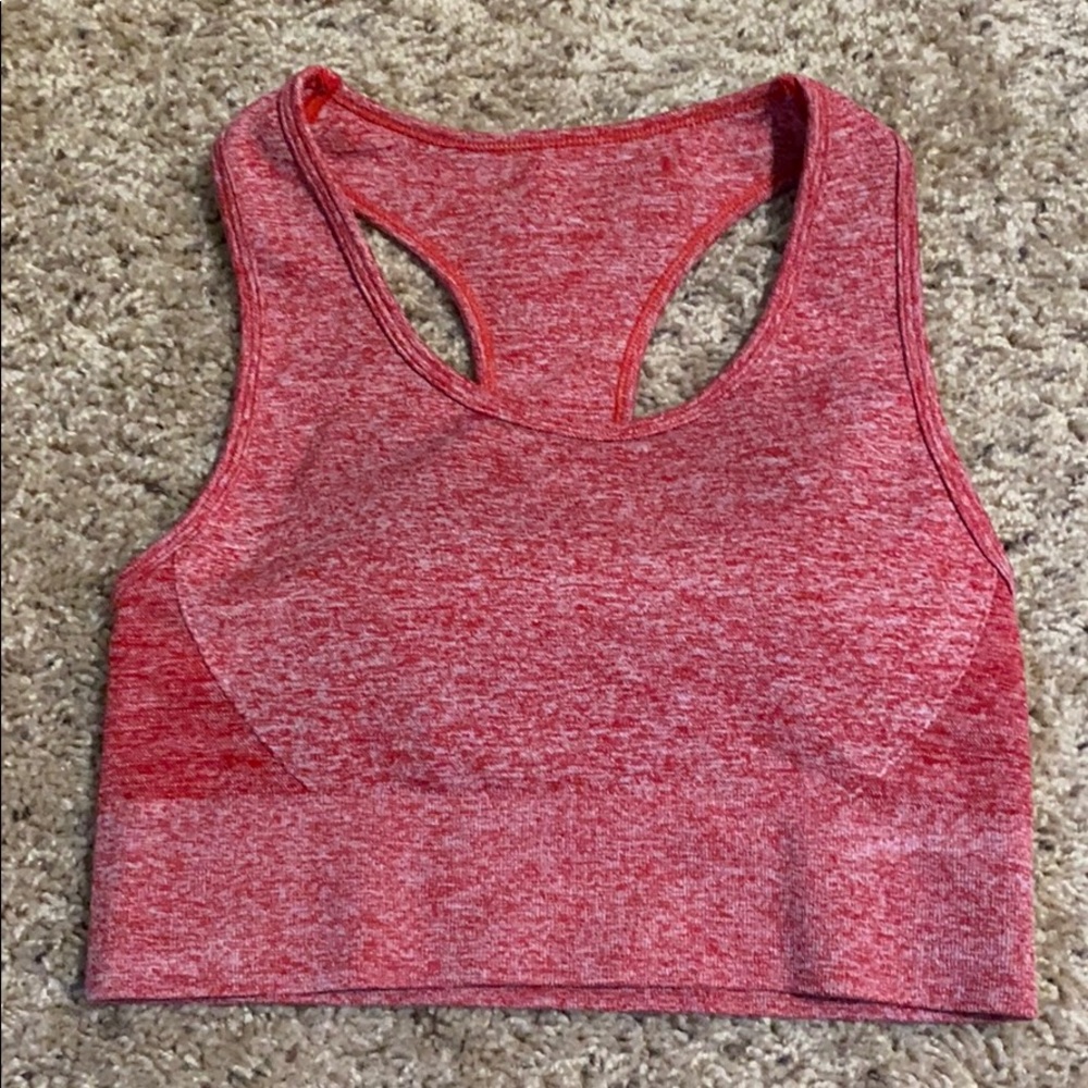 Red Heather padded Sports Bra by My Protien